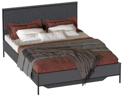 Спальня "Нора" кровать 160*200 (металл бруклин/графит) - Мебельград - фото в интернет-магазине Арктика