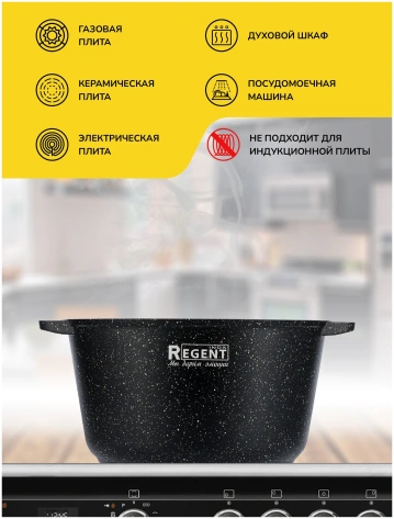 Кастрюля Linea COSMO 93-AL-CS-4-20 2,8 л - Регент Рус - фото в интернет-магазине Арктика