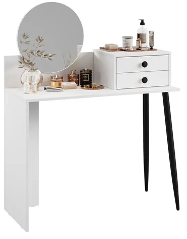 Стол туалетный "Стилтон" тип 1 (Белый/Черный муар) - Три Я - фото в интернет-магазине Арктика