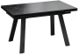 Стол обеденный "Дэкстон" Тип 1 (черный муар/керамика матовая черный мрамор) - Три Я