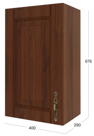 Кухня "Орех" 375.01 шкаф навесной ш40 (орех) - Столлайн - фото в интернет-магазине Арктика