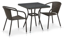 Комплект мебели из иск. ротанга T282BNT/Y137C-W53 Brown (2+1) - Афина-мебель - каталог товаров магазина Арктика