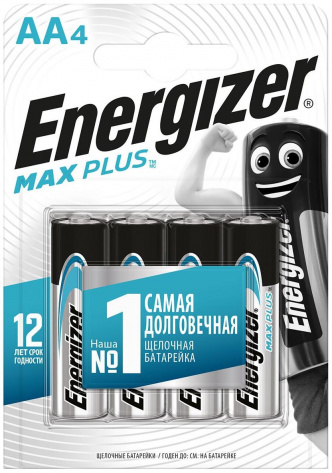 Батарейка Energizer LR6-4BL MAX Plus 4 шт - фото в интернет-магазине Арктика