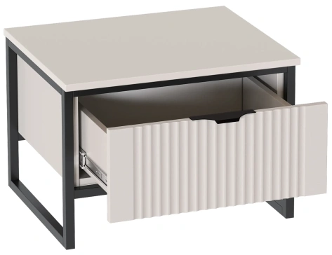 Спальня "Нора" тумба прикроватная с ящ (персидский жемчуг/вереск ромено) - Мебельград - фото в интернет-магазине Арктика