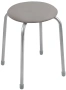 Табурет "Классика 2" на 4-х опорах (круг.сид) ТК02/С серый - Ника