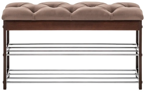 Банкетка МИ "Грейс" (орех/V23) - Импэкс - фото в интернет-магазине Арктика