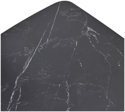 Стол обеденный BLANCO 160 (MATT BLACK MARBLE SOLID CERAMIC / WALNUT) - М-Сити - фото в интернет-магазине Арктика