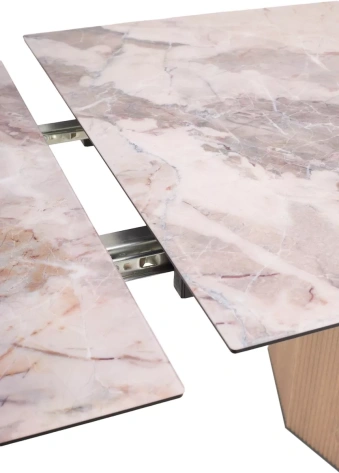 Стол обеденный МОЦАРТ 200 (Каталония/стекло/дуб монтана) - М-Сити - фото в интернет-магазине Арктика