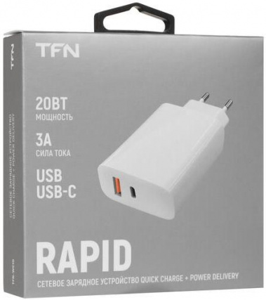 Зарядное устройство TFN PD 20W White без кабеля (TFN-WC10)* - фото в интернет-магазине Арктика