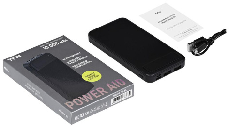 Аккумулятор внешний TFN 10000 mAh PowerAid Black (TFN-PB-278-BK)* - фото в интернет-магазине Арктика