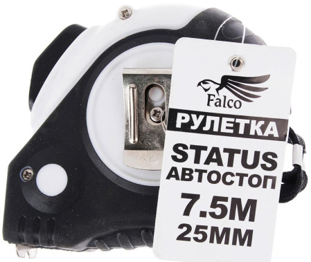 Рулетка FALCO STATUS автостоп (7,5м х 25мм) 658-011 - фото в интернет-магазине Арктика