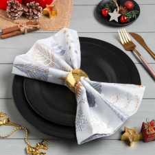 Набор салфеток с декорат. кольцами "Let it snow" 40х40 см - 2 шт 7091214 - Сима-ленд - каталог товаров магазина Арктика