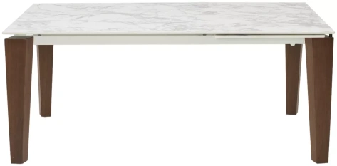 Стол обеденный ESMIR 180 (MATTE ARABESCATO/WHITE/ WALNUT) - М-Сити - фото в интернет-магазине Арктика