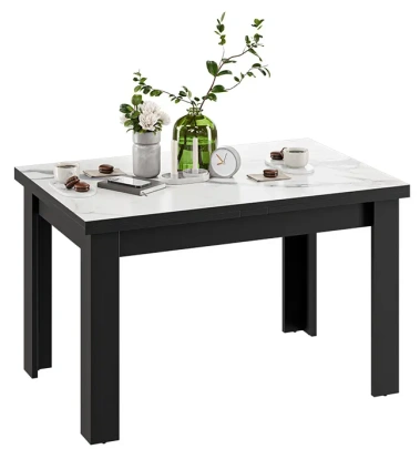 Стол обеденный "Хьюстон" Т2 (Черный/Белый мрамор) - Три Я - фото в интернет-магазине Арктика
