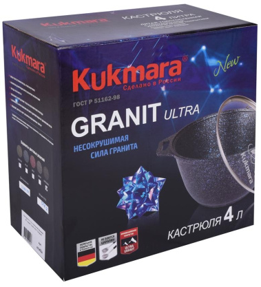 Кастрюля "Granit Ultra" кго42а 4 л - Кукмара - фото в интернет-магазине Арктика