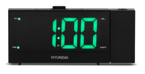 Радиочасы Hyundai H-RCL243 Black - фото в интернет-магазине Арктика