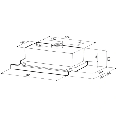 Вытяжка Krona VENDY 600 INOX - фото в интернет-магазине Арктика