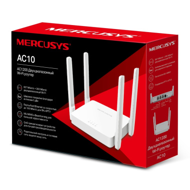 Маршрутизатор Mercusys AC10 AC1200 - фото в интернет-магазине Арктика