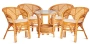 Комплект "PELANGI" 02/15 (с матр/стол+4 стула/honey/мед) - Тетчер
