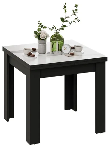 Стол обеденный "Хьюстон" Т1 (Черный/Белый мрамор) - Три Я - фото в интернет-магазине Арктика