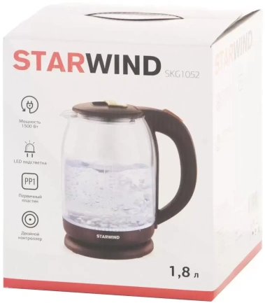 Чайник Starwind SKG1052 темно-коричневый/бронзовый - фото в интернет-магазине Арктика
