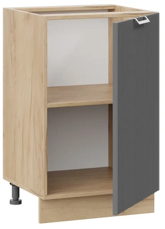 Кухня "Кимберли" шкаф нижний 50 (К1Н5/Ф1Н5/дуб крафт золотой/титан) - Три Я - фото в интернет-магазине Арктика