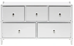 Комод "Нирита/Хайди" широкий 5 ящиков (белый) - Импэкс - каталог товаров магазина Арктика