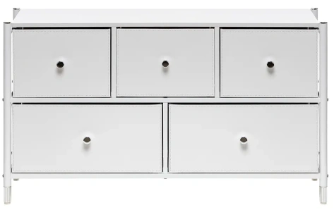 Комод "Нирита/Хайди" широкий 5 ящиков (белый) - Импэкс - фото в интернет-магазине Арктика