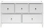 Комод "Нирита/Хайди" широкий 5 ящиков (белый) - Импэкс