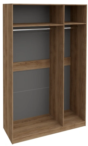 Спальня "Лео" шкаф комбинированный с 3 дверями (Сантьяго софт/ Яблоня Беллуно) - ВКДП - фото в интернет-магазине Арктика