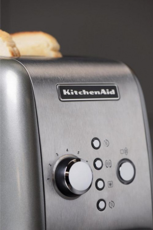 Тостер KitchenAid 5KMT221ECU Серебристый по контуру - фото в интернет-магазине Арктика