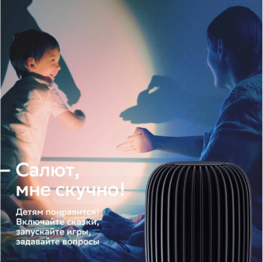 Умная колонка SberBoom Салют 40Вт (SBDV-00090A) черная - фото в интернет-магазине Арктика