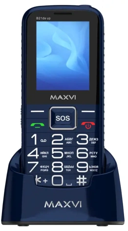Мобильный телефон Maxvi B21ds up Blue - фото в интернет-магазине Арктика