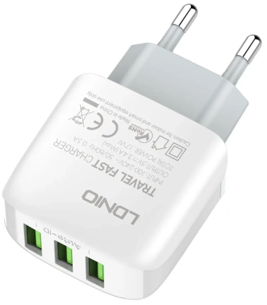 Зарядное устройство сетевое LDNIO A3312 17W USB 3+ Кабель Type-C LD_B4562* - фото в интернет-магазине Арктика