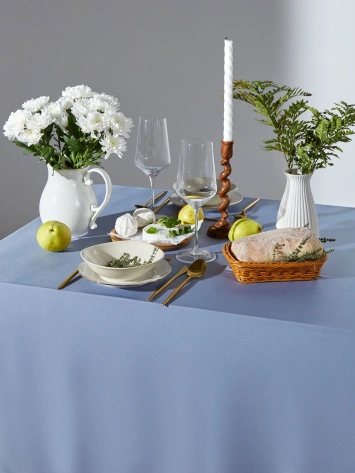 Скатерть Этель Аgate 150х180 см,цв.серо-голубой, 100% п/э 10782114 - Сима-ленд - фото в интернет-магазине Арктика