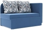 Диван "Фан" (01) синяя/подушки ромб синий - Столлайн