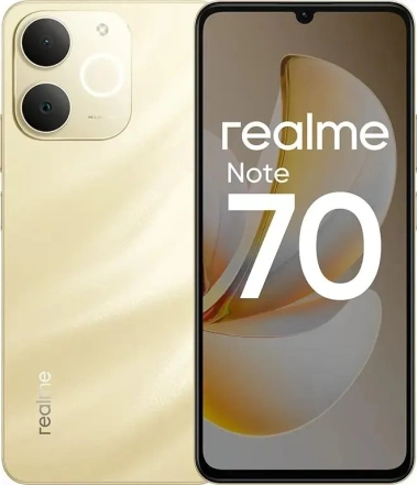 Мобильный телефон Realme Note 70 6+128Gb Gold (RMX5313) - фото в интернет-магазине Арктика