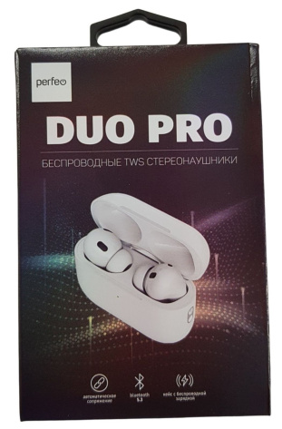 Наушники Perfeo Duo Pro White PF_B4869 TWS* - фото в интернет-магазине Арктика