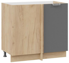 Кухня "Кимберли" шкаф нижний угловой (К1Н9У/Ф1Н9У/дуб крафт золотой/титан) - Три Я - каталог товаров магазина Арктика