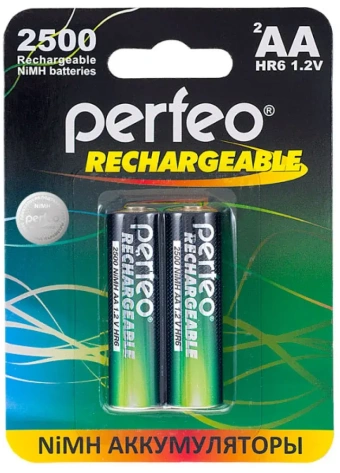 Аккумулятор Perfeo HR6-2BL 2500 mAh 2 шт (PF AA2500/2BL) - фото в интернет-магазине Арктика