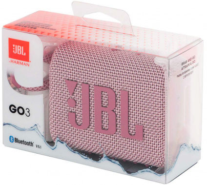 Портативная акустика JBL Go 3 Pink (JBLGO3PINK) - фото в интернет-магазине Арктика