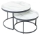 Стол журнальный "Эрвин" 2 шт (Белый мрамор/графит) - М-Сити - фото в интернет-магазине Арктика