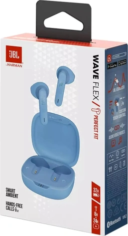 Наушники JBL Wave Flex Blue (JBLWFLEXBLU) TWS - фото в интернет-магазине Арктика
