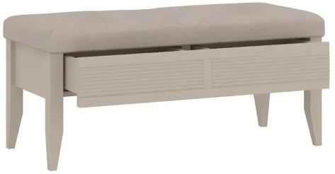 Спальня "Кантри" (КА-910.02) банкетка (Кашемир серый/Avelina (9573)) - Ангстрем - фото в интернет-магазине Арктика