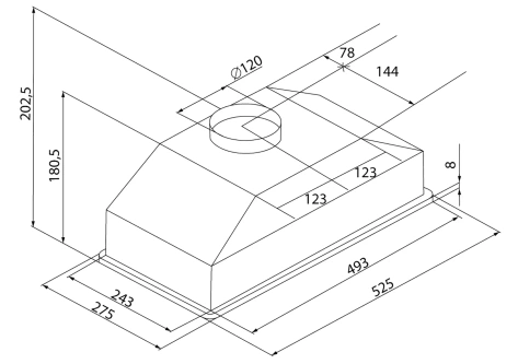 Вытяжка Krona KATE 600 BLACK PB - фото в интернет-магазине Арктика