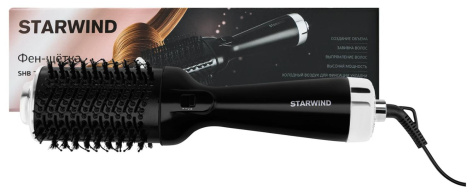Фен-щетка Starwind SHB7760 черный/серебристый - фото в интернет-магазине Арктика