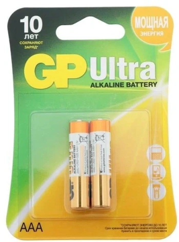 Батарейка GP LR03-2BL Ultra 2 шт - фото в интернет-магазине Арктика