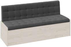 Скамья прямая "Форест" (дуб крафт белый/велюр серый) - Три Я - каталог товаров магазина Арктика