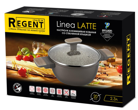 Кастрюля Linea LATTE 93-AL-LT-4-20 2,3 л (индукция) - Регент Рус - фото в интернет-магазине Арктика