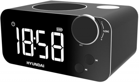 Радиочасы Hyundai H-RCL320 black - фото в интернет-магазине Арктика